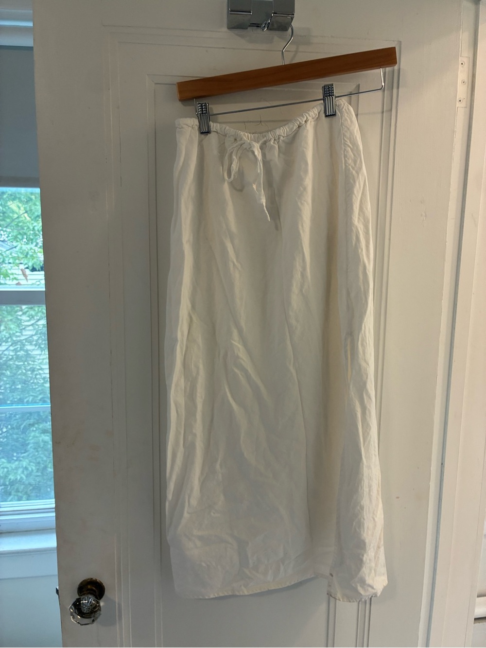 GAP White Drawstring Maxi Skirt - Women's